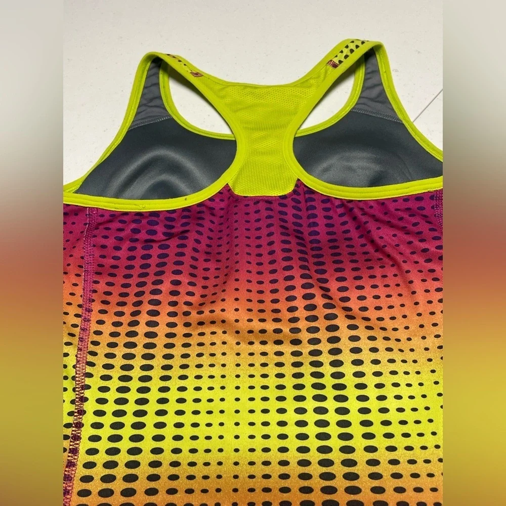 *NWOT* Nike Dri Fit Size Medium Women's Pink & Yellow Athletic Body Con Tank Top